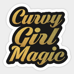 Curvy Girl Magic (Gold) Sticker